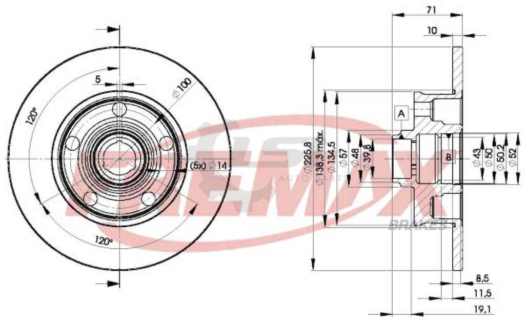 Fremax Rear Disc Rotors For Volkswagen Golf Vr6 Mk 3 2.8 Aaa 94-98 Brake