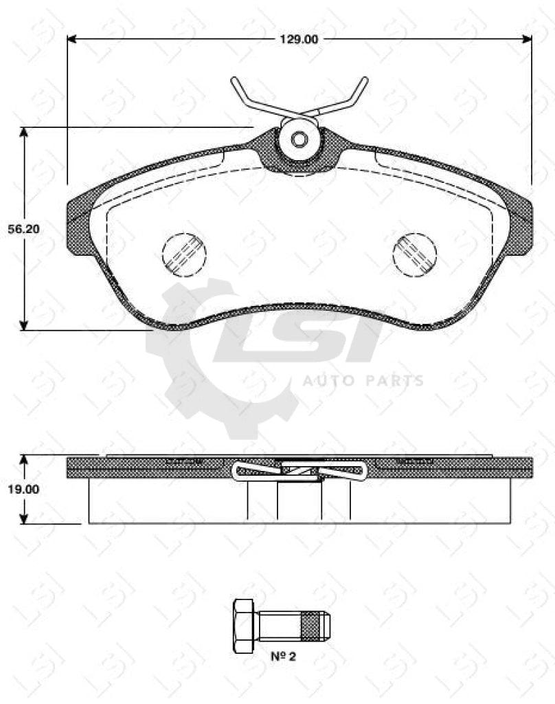 Front 266Mm Disc Rotors And Remsa Brake Pads For Citroen C3 1.6 2007-2009 Kit
