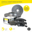 Front 302mm Disc Rotors and Brake Pads for Peugeot 1.6L 2010-09/2014 Disc Brake Kit