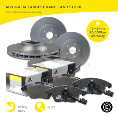 Front And Rear Brake Disc Rotors Pads Set For Cls350 C219 Kit