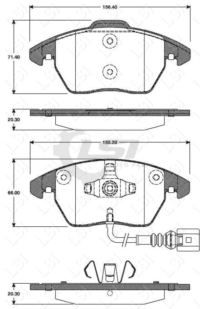 Front And Rear Brake Pads Disc Rotors Set For Vw Jetta 2013-2017 312Mm Kit