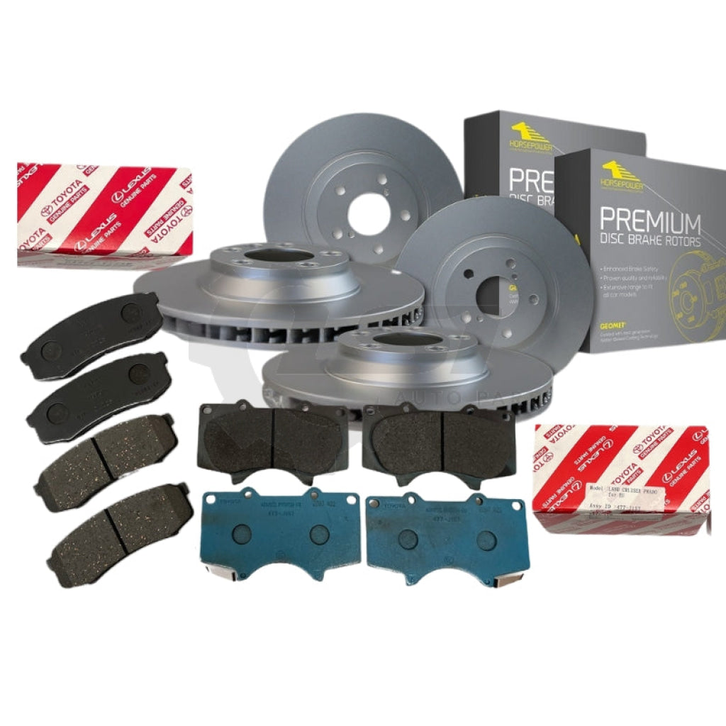 Front and Rear Disc Rotors and Genuine Brake Pad set for Prado 150 KDJ GRJ GDJ Disc Brake Kit