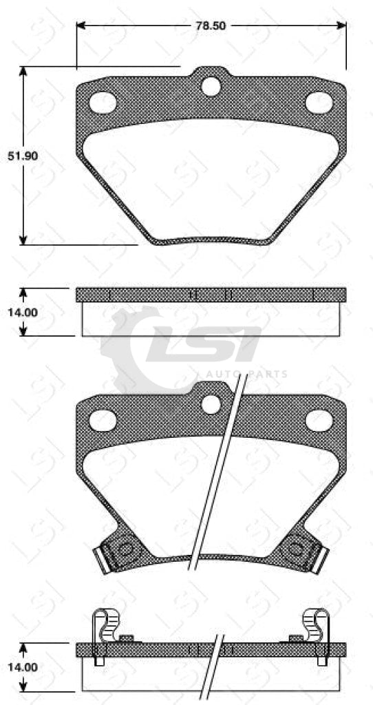 Front And Rear Full Set Brake Pads Disc Rotor For Corolla Zze122 2006-2007 275Mm Kit