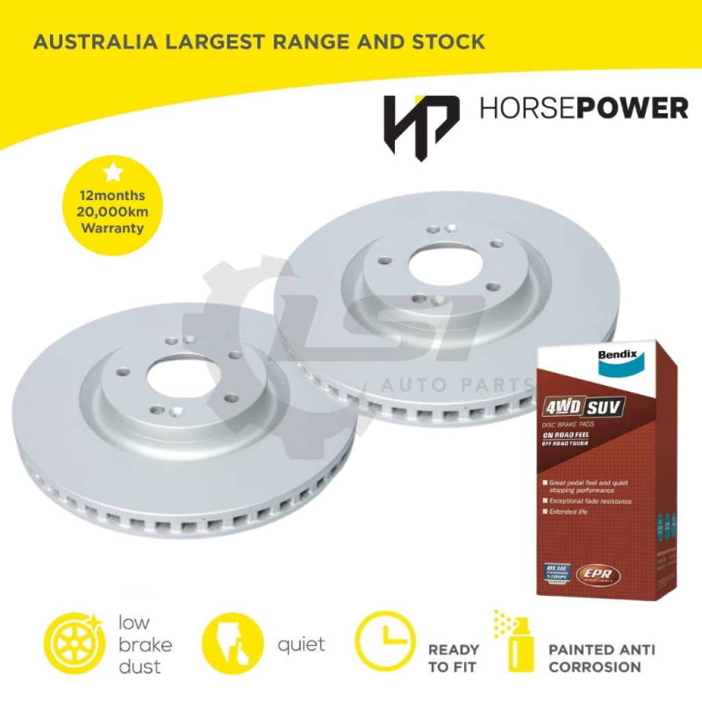 Front Bendix 4WD Brake Pad and Disc Rotors set for Kia Sorento MQ4 07/2020 on Disc Brake Kit