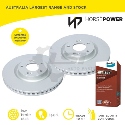 Front Bendix 4WD Brake Pad and Disc Rotors set for Kia Sorento MQ4 07/2020 on Disc Brake Kit