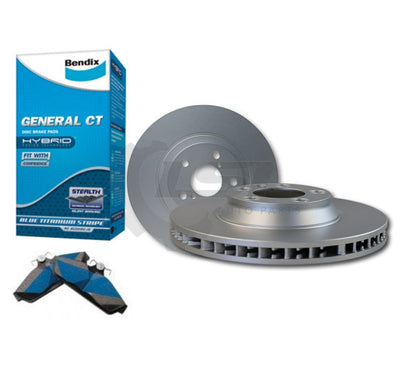 Front Bendix Brake Pad And Disc Rotors Set For Holden Colorado Rg Dx 2012-5/2016 Kit