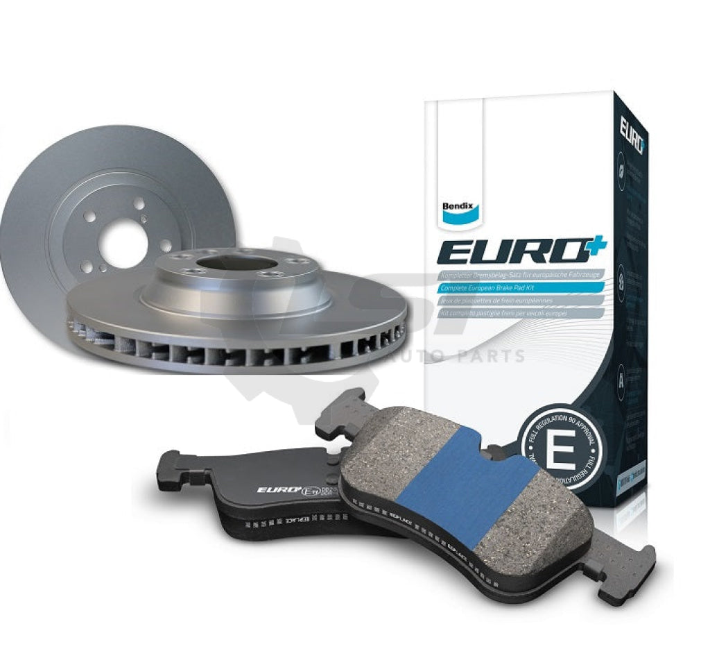 Front Bendix Euro Brake Pads And Rotors Set For Audi A3 Ii 1.8 2.0Tdi 2008 - Disc Kit