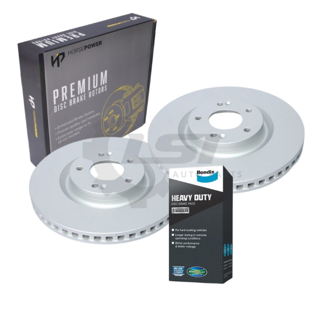 Front Bendix HD Brake Pad and Disc Rotors set for Kia Sorento MQ4 07/2020 on Disc Brake Kit