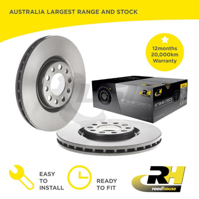 Front Brake Disc Rotors pair for Jeep Compass M6 2.0 2.4 18-25 & Renegade 15-20 Brake Disc Rotors