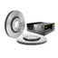 Front Brake Disc Rotors pair for Jeep Compass M6 2.0 2.4 18-25 & Renegade 15-20 Brake Disc Rotors