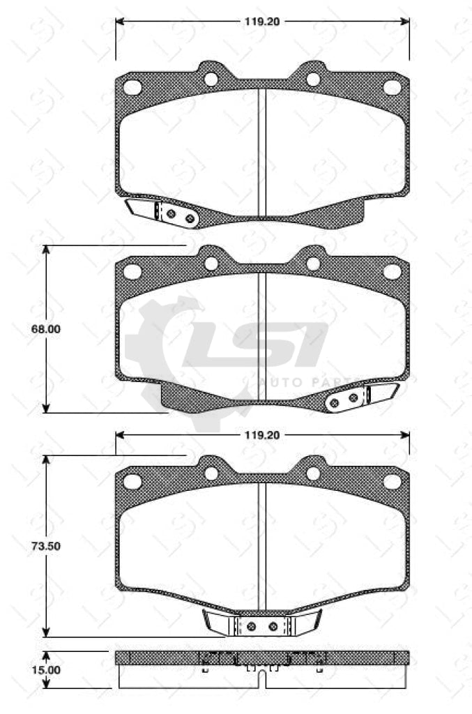 Front Brake Pad And Rotor For Toyota Hilux 4Wd Rn106 Rn110 Rn125 Rn135 89-97 Disc Kit