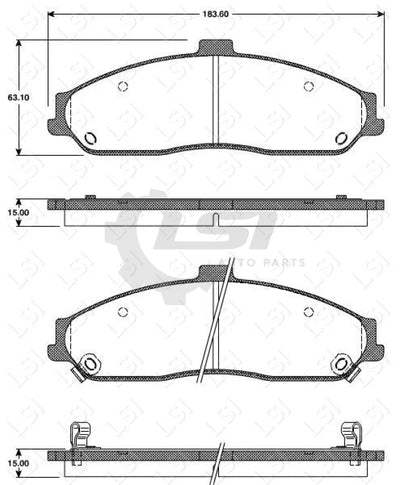 Front Brake Pads And 340Mm Disc Rotors For Ford Territory Sy Turbo 4.0L 06-11 Kit
