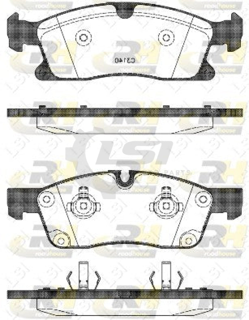Front Brake Pads And Cross Drilled 375Mm Disc Rotors Set For Mb Ml350 12-15 W166 Kit