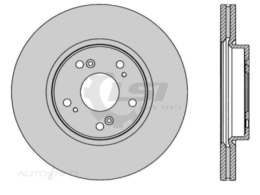 Front Brake Pads And Disc Rotor Set For Honda Odyssey Vti Vti-L Rc1 2.4 14-20 Kit