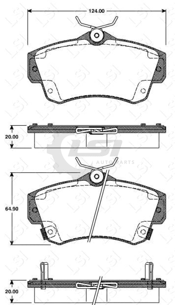Front Brake Pads And Disc Rotors For Chrysler Pt Cruiser 2.4L 06/2006-07/2008 Kit