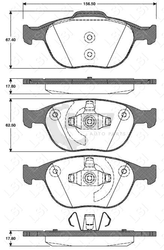Front Brake Pads And Disc Rotors For Ford Fiesta Wq 2.0L Xr4 2007-09 Kit