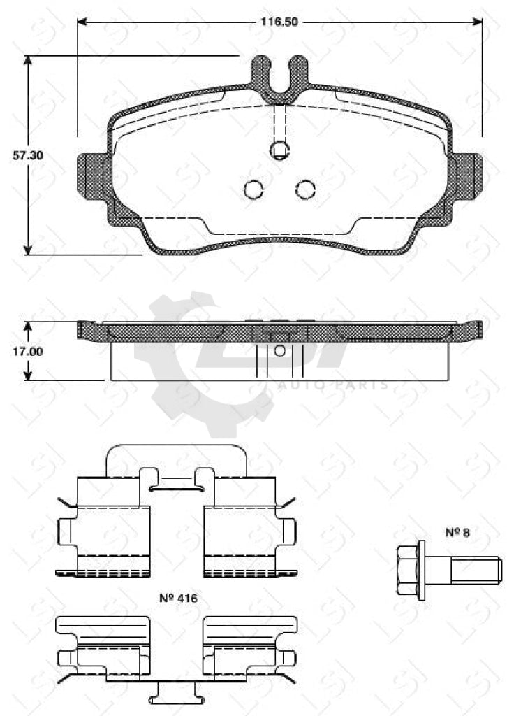 Front Brake Pads and Disc Rotors + Sensor set for MB A160 W168 1.6 1998-2005 Disc Brake Kit