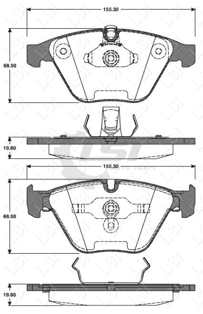 Front Brake Pads And Disc Rotors Set For Bmw 530D E60 3.0 2005 -09 Kit