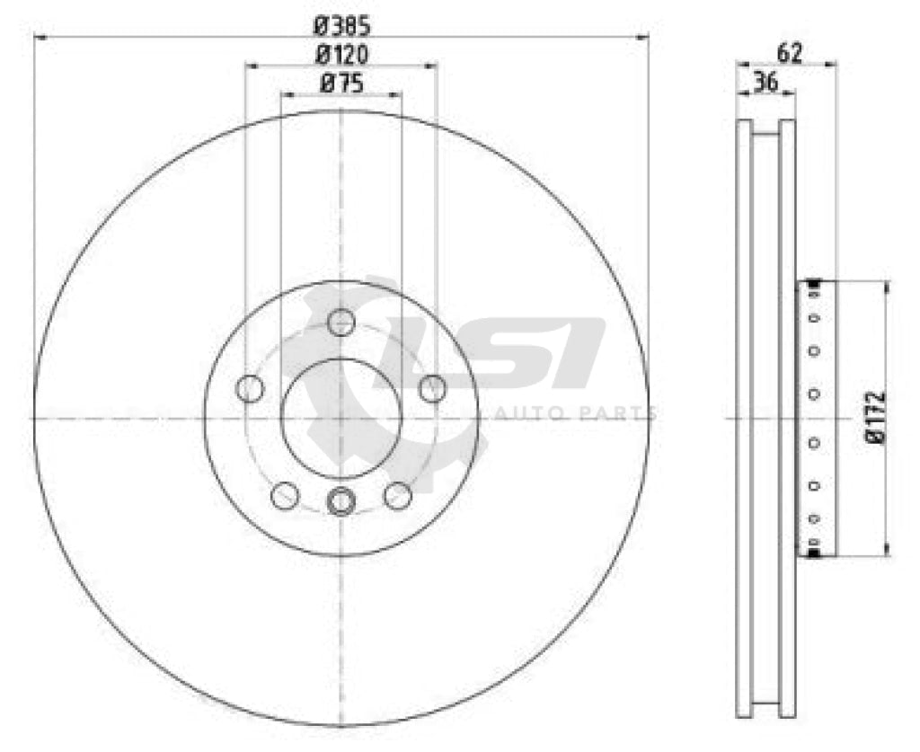 Front Brake Pads And Disc Rotors Set For Bmw X5 M50D E70 3.0L 06/12-09/13 385Mm Kit