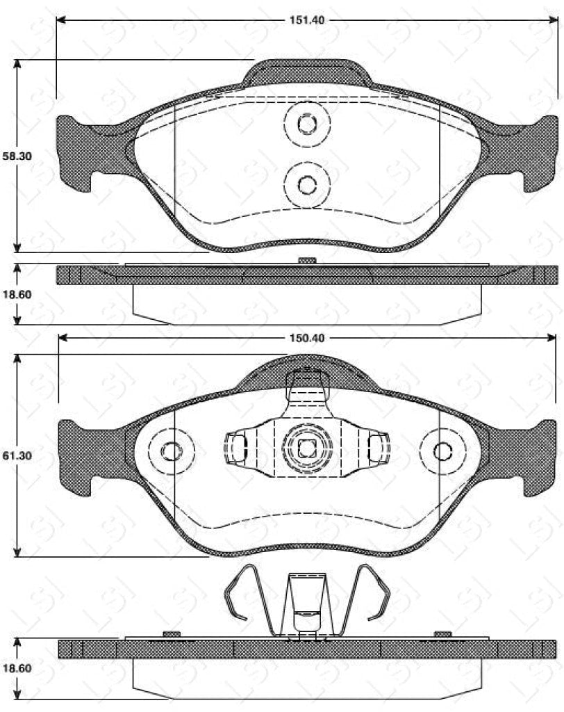 Front Brake Pads And Disc Rotors Set For Mazda Mazda 2 1.5 Dy 2003 -2008 Kit