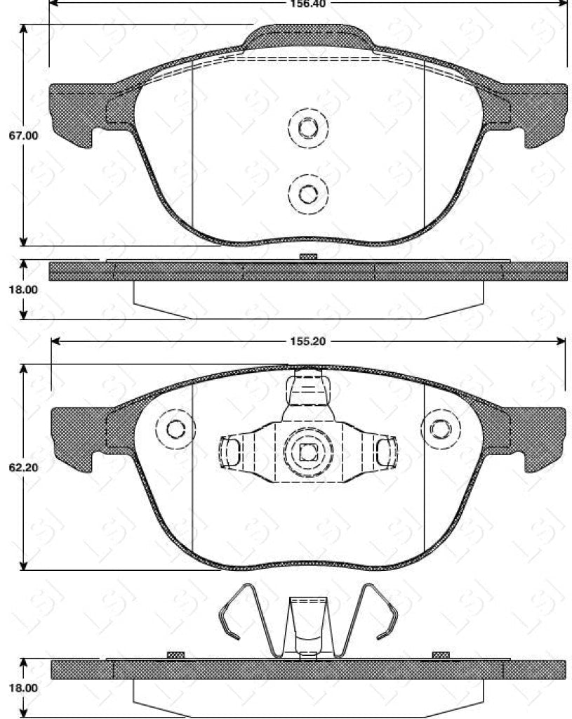 Front Brake Pads And Disc Rotors Set For Mazda 3 2.0 Bl 2009-2014 Kit