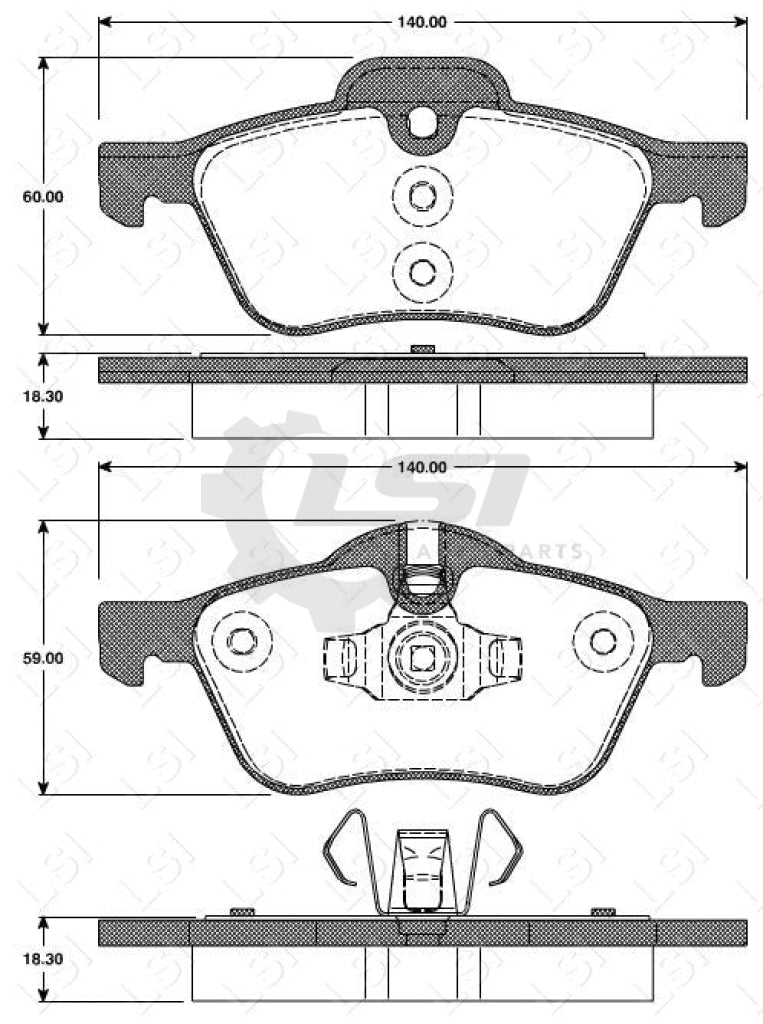 Front Brake Pads And Disc Rotors Set + Sensor For Mini Cooper R50 00-06 Kit