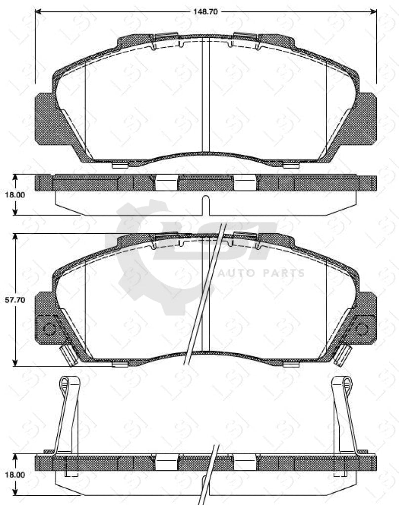 Front Brake Pads And Rotors Set For Honda Accord 2.3 & 3.0 Cg 6 Cyl 1997 - Disc Kit