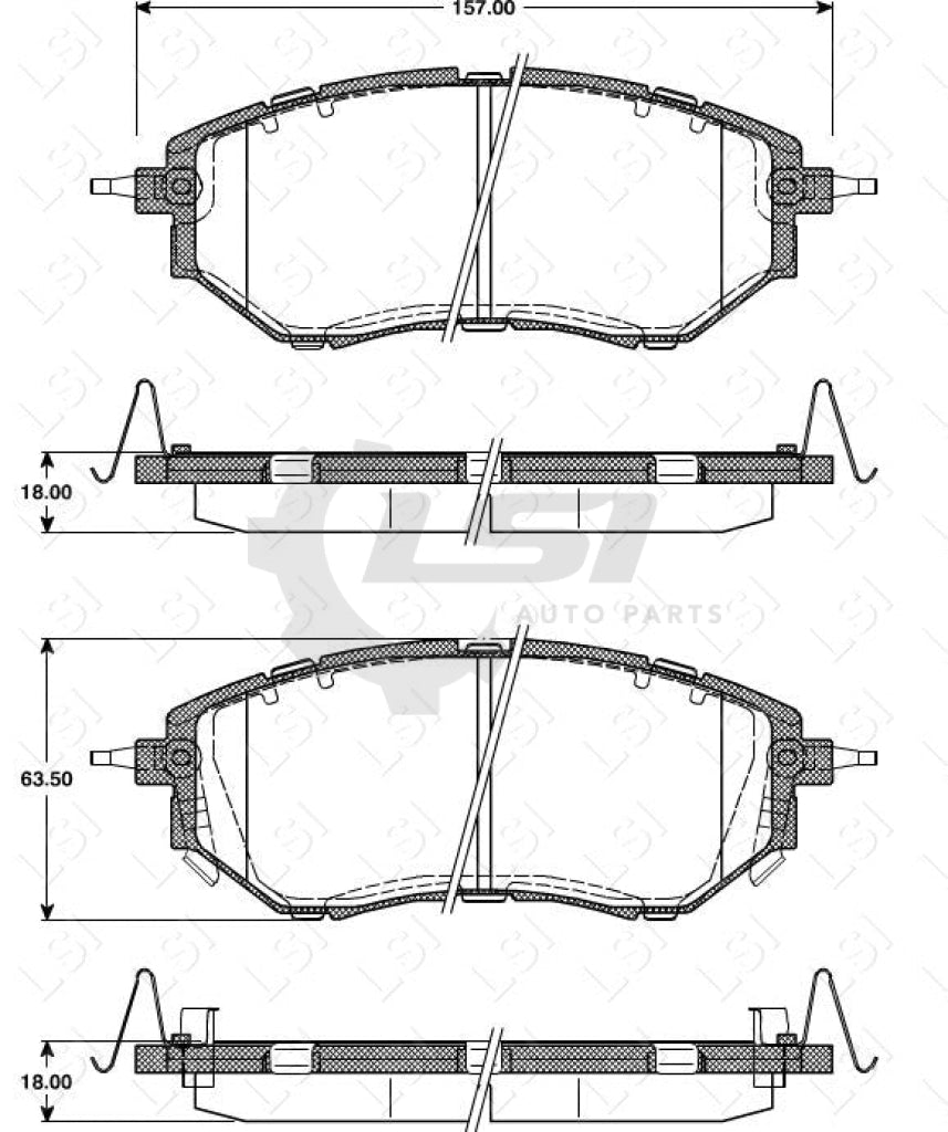 Front Brake Pads And Rotors Set Suits Subaru Forester 2.5L 2013-On Disc Kit