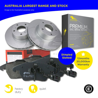 Front Brake Pads And Slotted Rotors Set Suits Subaru Liberty/Legacy Bm 2.5 12-15 Disc Kit