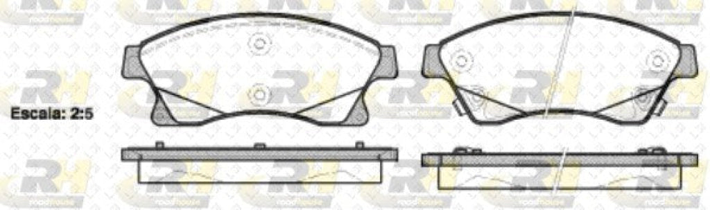 Front Disc Brake Pads Set Of 4 Pieces