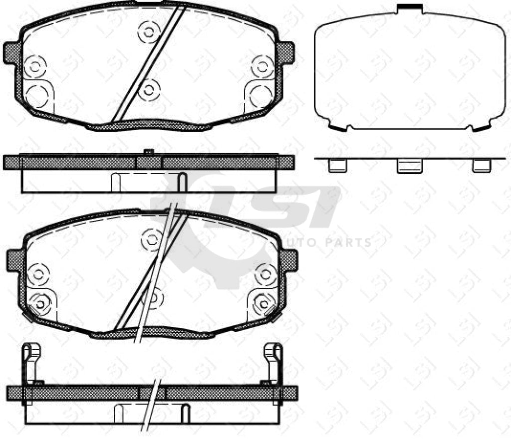Front Disc Brake Pads Set Of 4 Pieces