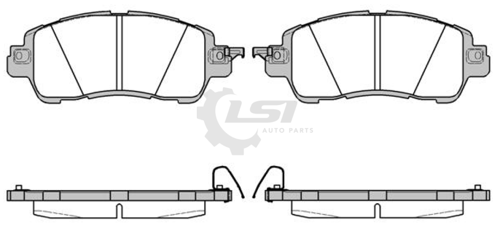Front Disc Brake Pads Set Of 4 Pieces
