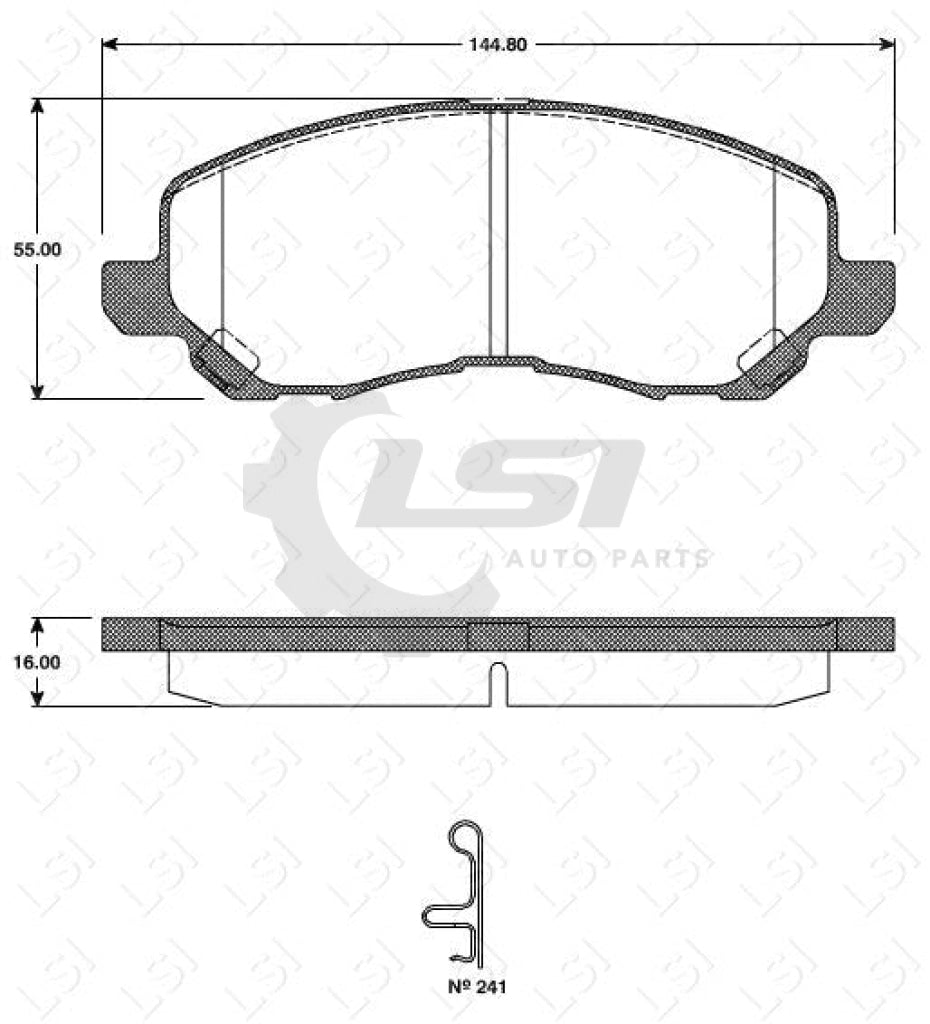 Front Disc Brake Pads Set Of 4 Pieces