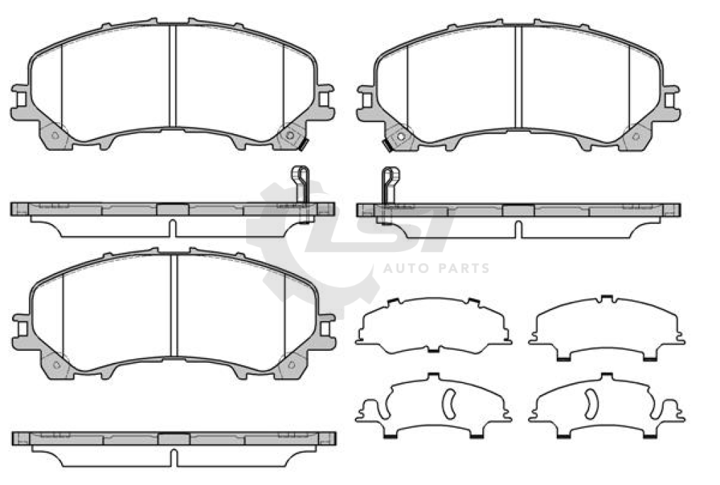 Front Disc Brake Pads Set Of 4 Pieces