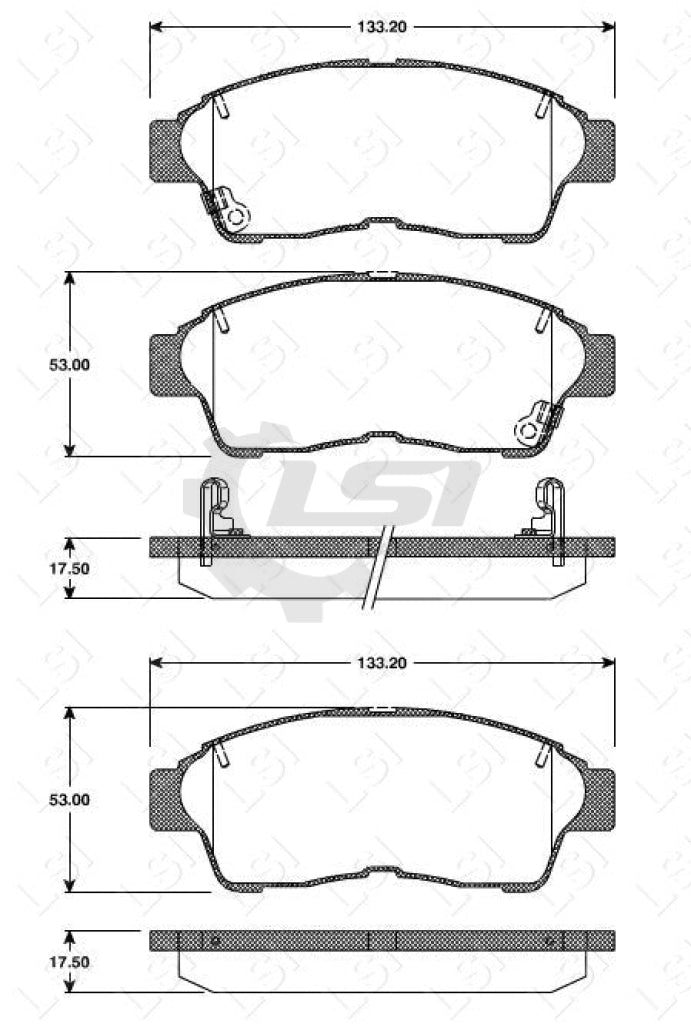 Front Disc Brake Pads Set Of 4 Pieces