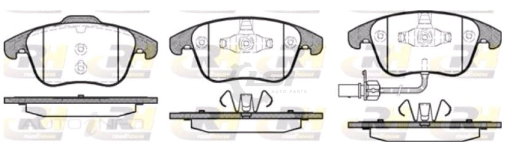 Front Brake Pads W/Sensor And Disc Rotors Set For Vw Tiguan 5N 07-18 312Mm Kit