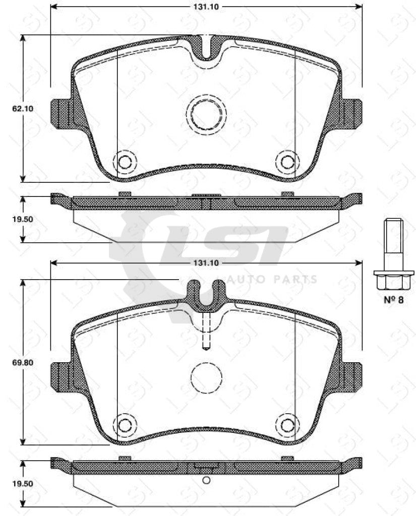 Front European Brake Pads And Disc Rotors Set For Mb Clc200K Cl203 08-11 +Sensor Kit