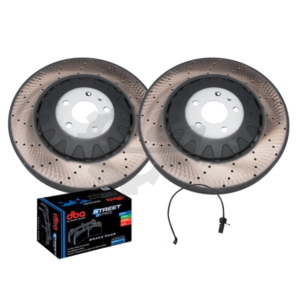 Front Brake Pads with Sensors and Disc Rotors set for VW Touareg V8 2020-on Disc Brake Kit