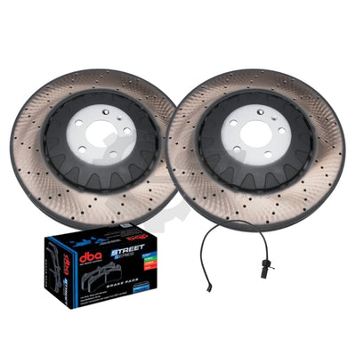 Front Brake Pads with Sensors and Disc Rotors set for VW Touareg V8 2020-on Disc Brake Kit