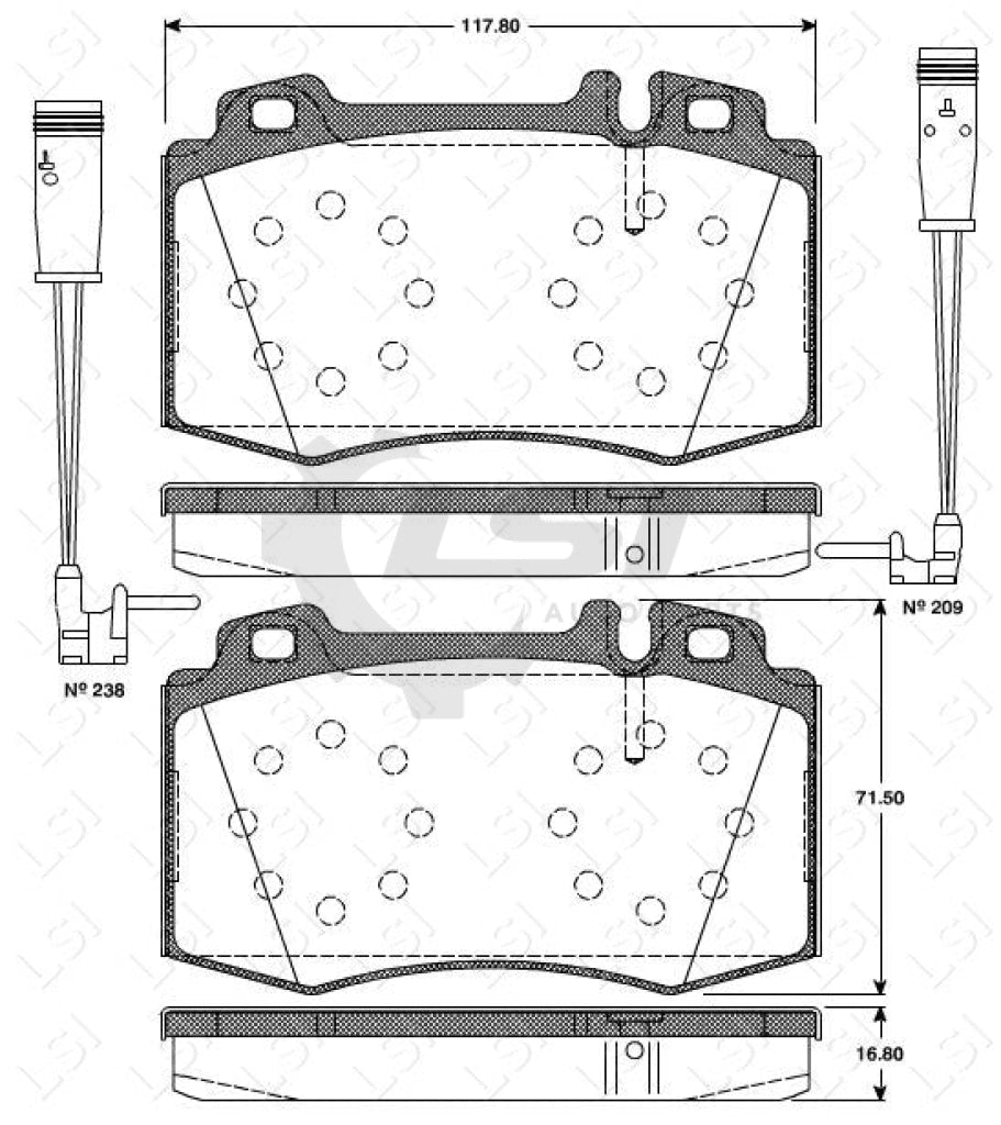 Front Disc Rotor And Brake Pads + Sensors For Mb E350 E320 S211 2005-2009 312Mm Kit