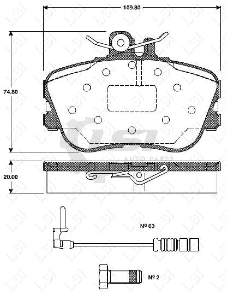Front Disc Rotor And Brake Pads With Sensors For Mb W202 C200 C220 C230 94-00 Kit