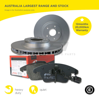 Front Disc Rotors and Brake Pads for BMW 118i F20 1.5L 11/2015-06/2019 NOT M Sport Disc Brake Kit