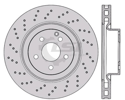 Front European Brake Pads And Cross Drilled Disc Rotors Set For Mb S350 W221 Kit