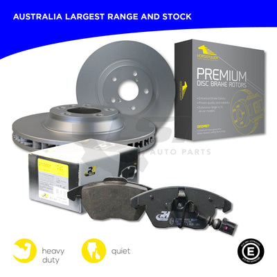 Front Heavy Duty Brake Pads And Disc Rotors For Volkswagen Amarok 2H 2011-2018 Kit