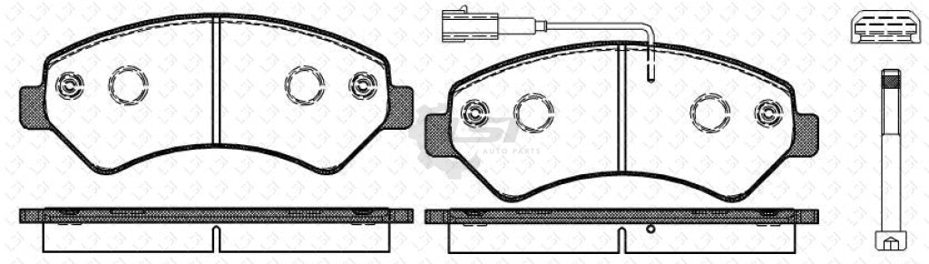 Front Heavy Duty Brake Pads And Disc Rotors Set For Fiat Ducato 2.3 3.0 11-15 Set