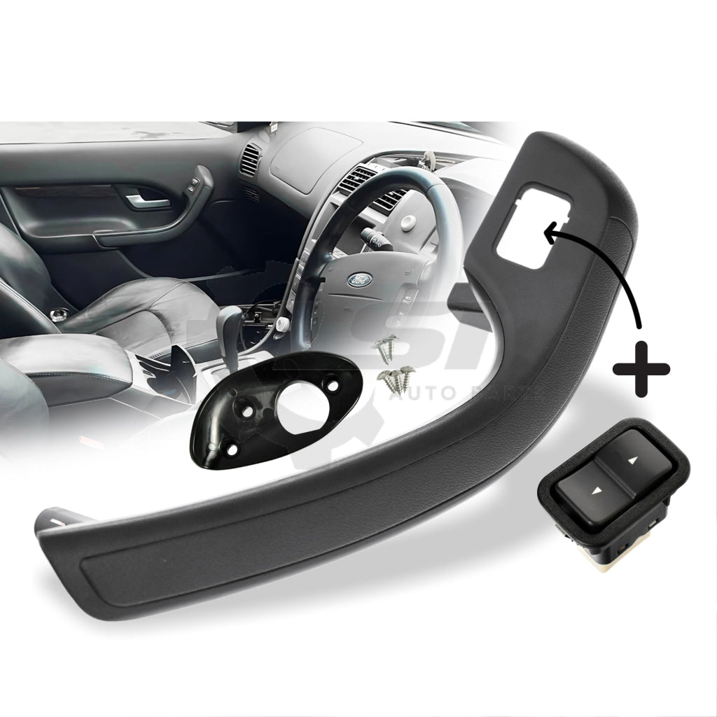 Front LH Passenger Inner Door Trim Handle Pull Grab + Switch Ford Falcon BA Door Pull Handle