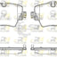 Full Set Front And Rear Brake Pad + Sensor Disc Rotor Set For Bmw X1 F48 Non M-Sport Kit