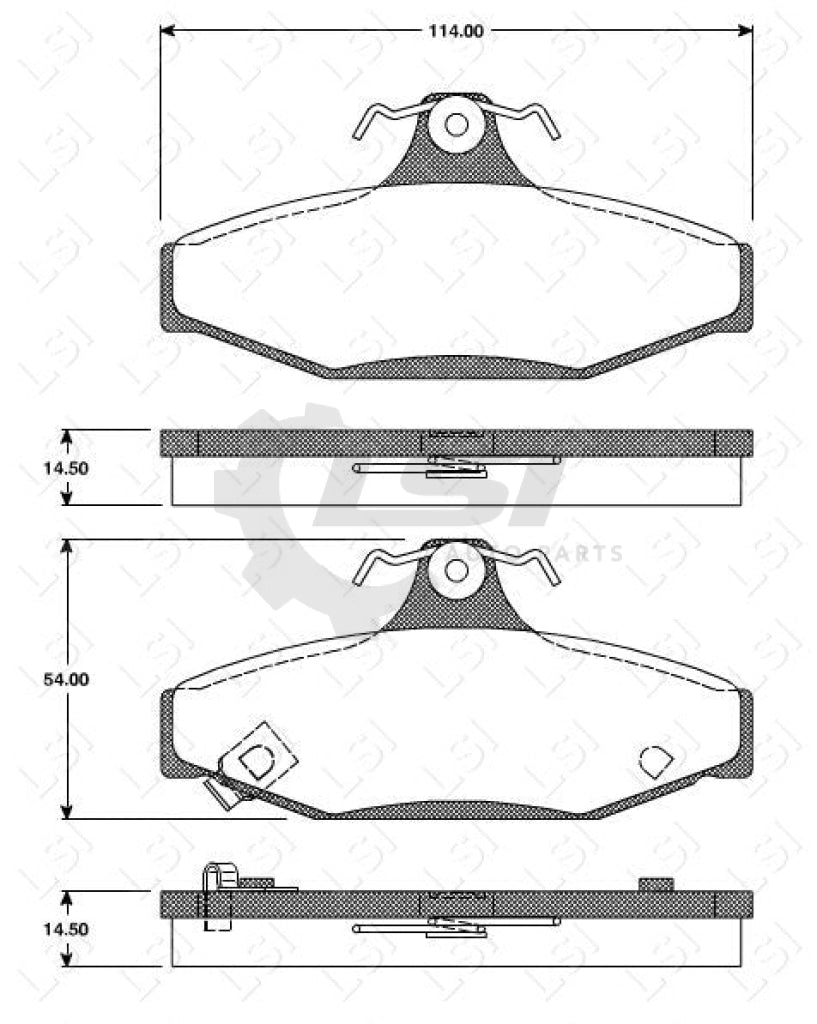 Full Set Front And Rear Brake Rotors Pads For Commodore Vp 88-91 Disc Kit