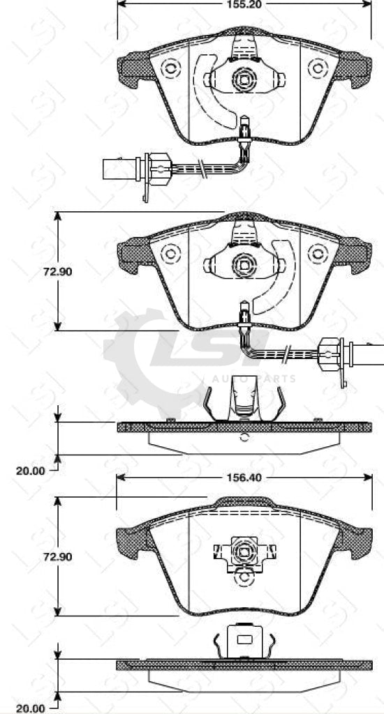 Full Set Front And Rear Disc Rotors Brake Pads + Sensor For Audi A6 4F 04-11 Kit