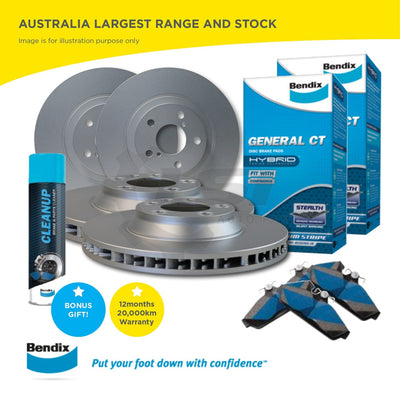 Full Set Front + Rear Bendix Brake Pads Disc Rotor For Honda Civic Fk2 Fk3 12-17 Kit